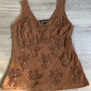 BROWN Y2K TOP !!